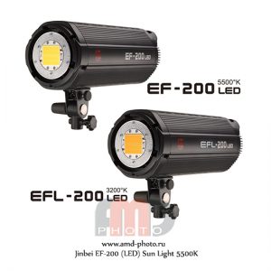Студийный светодиодный осветитель Jinbei EF-200 (LED) Sun Light 5500K