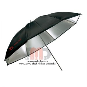 Фотозонт серебристый отражающий MINGXING Black / Silver Umbrella